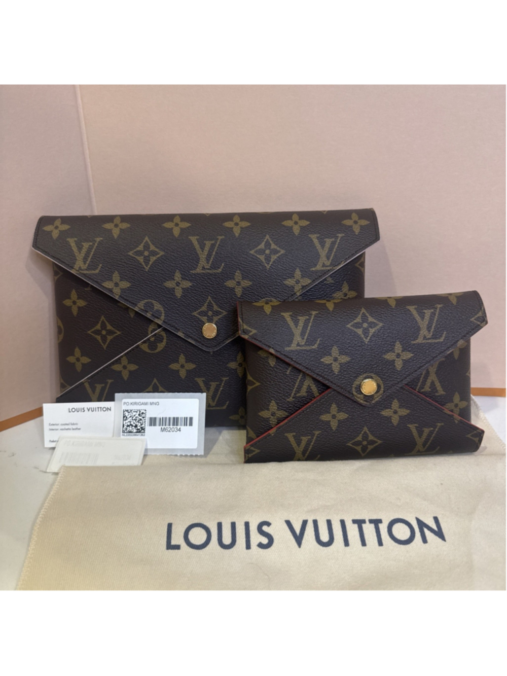 Louis Vuitton Monogram Canvas Kirigami Pochette 2 Piece Set - LARGE & MEDIUM NEW